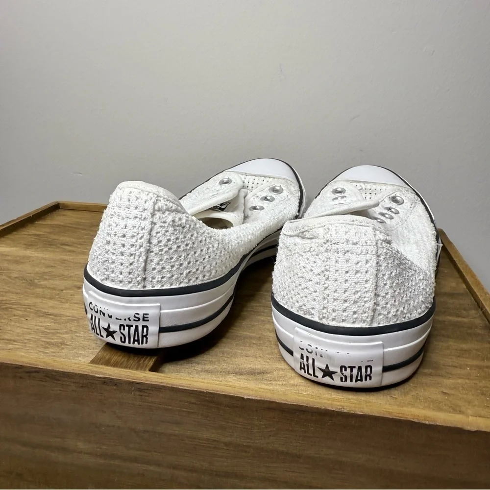 White Crochet Sneakers w/out laces
